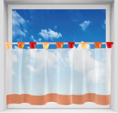 Produktbild von Bistrogardine mit Schlaufen, Größe: 150x45cm, Farbe: Orange