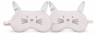 Productafbeelding van STEGGER Slaapmasker met Kattenopdruk - Set van 2 - Oogmasker Polyester