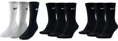 Produktbild von 9 Paar Nike Herren Damen Socken SX4508 - Farbe: 1 x grau 2 x schwarz - Größe: 34-38