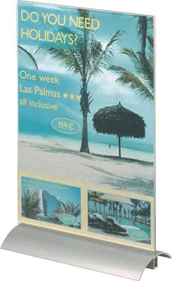 Produktbild von Tischaufsteller Presenter A4 transparent Packung mit 6 Stück