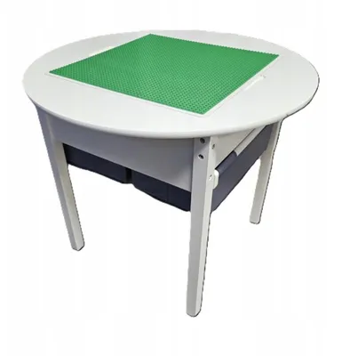 Immagine prodotto di Tavolino 2-in-1 con piano gioco per costruzioni BDMU KIDS, dotato di contenitori capienti e vano portaoggetti