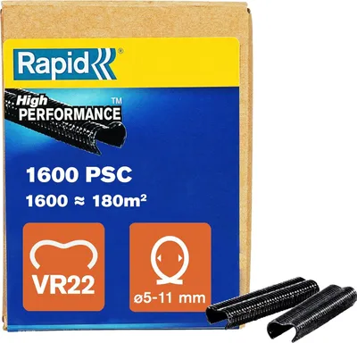 Produktbild von Rapid Zaun-Ringklammern VR22 Kunststoffüberzug schwarz 1.600 Stück