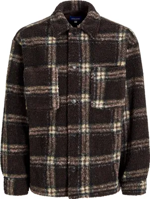 Produktbild von JACK & JONES Geknöpftes Sherpa Hemd Jacke mit Karomuster und Taschen Größe: XXL