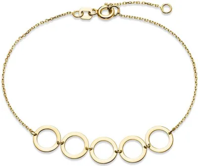 Produktbild von Damenarmband Kreise aus 375er Gelbgold von JEWLIX