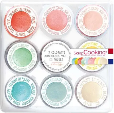 Produktbild von ScrapCooking 190300, Puder, Künstliche Lebensmittelfarbstoffe, 15,8 g, Kunststoff-Glas, Frankreich, Colouring agent : calcium carbonate E170, dextrose, colouring agents : tartrazine E102*, allura...