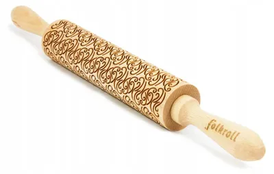 Produktbild von Folkroll Teigrolle "Flourishes Med" mit Muster 37 cm