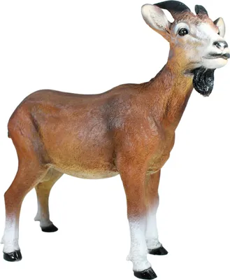 Produktbild von Ziegenbock Figur braun Geißbock Ziege "Bruce" Gartenfigur Tierfigur Dekofigur Gartendekoration