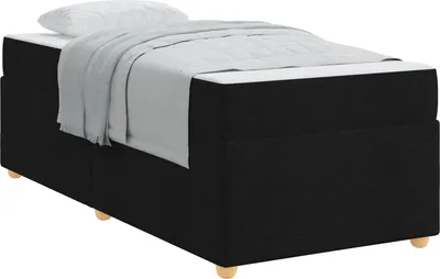 Obrázok produktu pre Rám postele s matracmi Čierna 90 x 200 cm látka