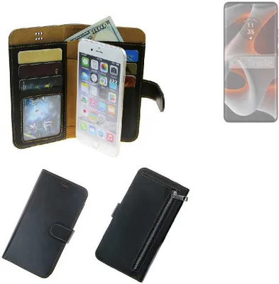 Produktbild von K-S-Trade Schutz Hülle kompatibel mit Motorola Edge 50 Pro Klapphülle Case Phone cover Slim Handytasche Handy Hülle schwarz aus Kunstleder (1 Stk)