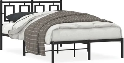 Produktbild von CLORIS Bettgestell mit Kopfteil Metall Schwarz 120x190 cm 2024