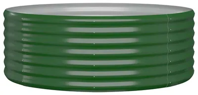 Zdjęcie produktu dla vidaXL Podwyższone łóżko Stal malowana proszkowo 100x100x36 cm Zielony
