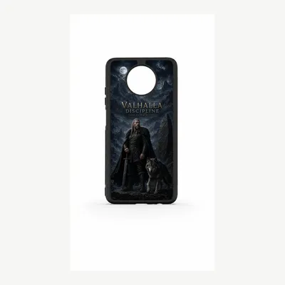Productafbeelding van Xiaomi Redmi Note 9 5G hoesje, telefoonhoesje, beschermhoes met Valhalla Vikingenmotief – LUNØIR ©