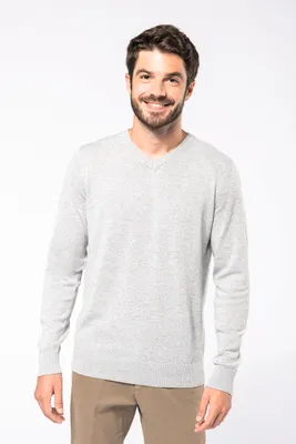 Image de Kariban Pull écologique pour homme avec col en V