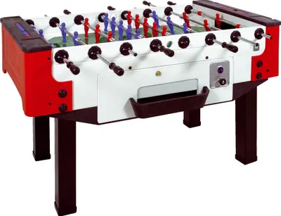 Produktbild von Norditalia Outdoor Tischfußball Kickertisch "Storm" F-3 mit Münzeinwurf schwarz / rot / weiß Profistangen (PR)