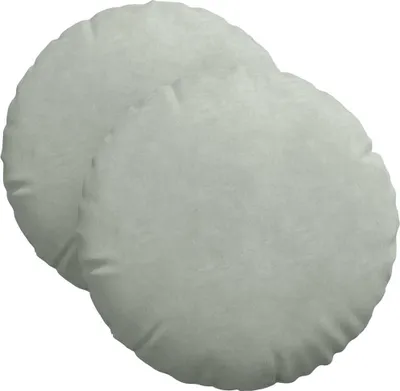 Image de vidaXL Coussins d'assise, lot de 2, gris clair, Ø 40 x 13 cm, velours