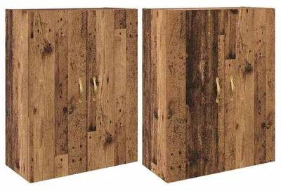 Image de Armoire murale – Armoire de rangement – Armoire suspendue – Armoire en bois – Marron – 69,5 x 34 x 90 cm