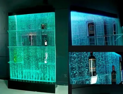Produktbild von Theke Regale Designer Beleuchtet Led Wasser Wand Bar Regal Säule Wassersäulen