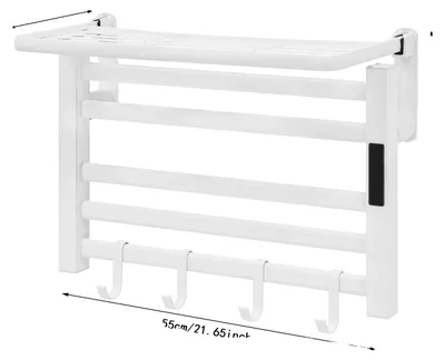Produktbild von Elektrischer Handtuchwärmer, Wandmontage, Carbonfaserheizung, WEISS