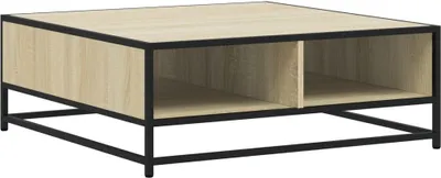 Immagine prodotto di Tavolino Rovere Sonoma 80x80x30 cm in Truciolato e Metallo