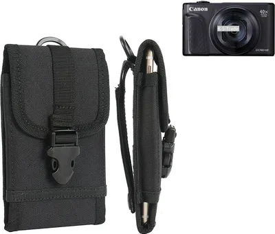 Produktbild von K-S-Trade Kameratasche Gürteltasche kompatibel mit Canon PowerShot SX740 HS Outdoor Gürtel Tasche für Kompaktkamera Holster Fototasche