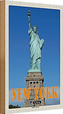 Produktbild von Holzschild Reise 20x30cm New York Statue of Liberty Freiheitsstatue
