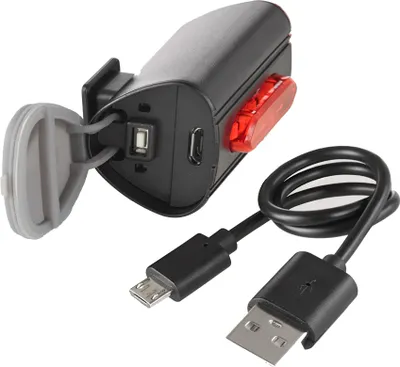 Zdjęcie produktu dla Akumulatorowa lampa tylna FISCHER TWIN z oświetleniem podłogowym