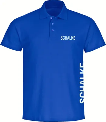 Produktbild von multifanshop Poloshirt - Schalke - Brust & Seite, blau, Größe S