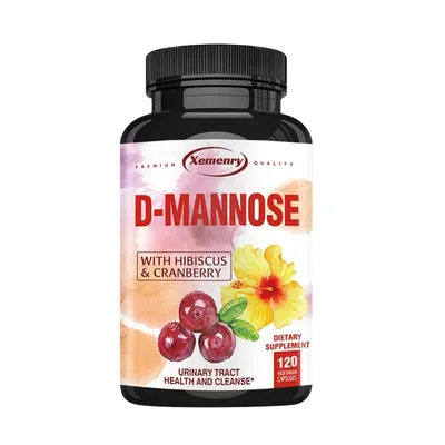 Produktbild von D-Mannose 1400mg (120 Kapseln) Nahrungsergänzungsmittel, Harnwege, Harnwegesystem, Urintrakt, Urinverlust, Reinigung, Entgiftung, Harnwegegesundheit