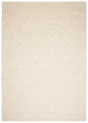 Produktbild von Teppich Outdoor Indoor Wohnzimmer Schlafzimmer Modern Design Terrasse Balkon Creme 80 x 150 cm