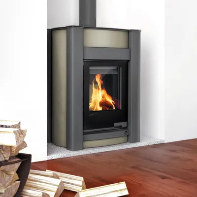 Immagine prodotto di Termocamino HS FLAMINGO AQUAFLAM VARIO KALMAR 11/7 kW - oliva - controllo elettronico