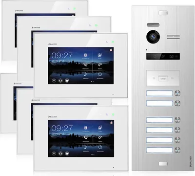 Produktbild von Video Türsprechanlage für 6 Familienhaus, 6x Monitore, Balter EVO