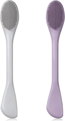 Zdjęcie produktu dla Zestaw silikonowych szczoteczek do twarzy, 2 sztuki, 17 cm, do oczyszczania skóry