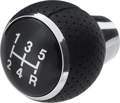 Produktbild von SPORT Lochleder Schaltknauf Knauf in Schwarz / Chrom 5-Gang für Mitsubishi