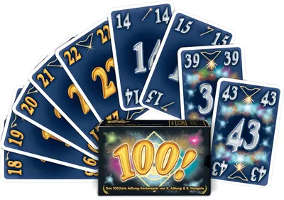 Produktbild von ADL01000 - 100! - Kartenspiel (GB, DE, FR, IT, ES), für 2 bis 5 Spieler, ab 9 Jahren