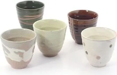 Produktbild von Cup-Set "Takashi" Japanische Keramik, 5-fach sortiert 0,15 ltr