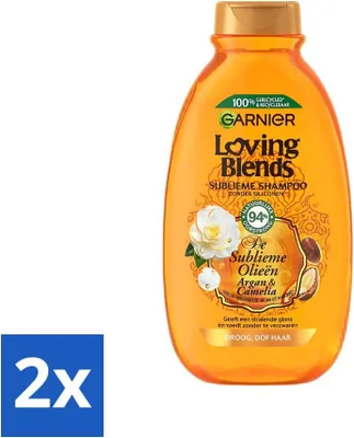 Produktbild von Garnier Loving Blends Argan- und Kamelienöl-Shampoo 300 ml - Vorteilspack - 2 Stücke
