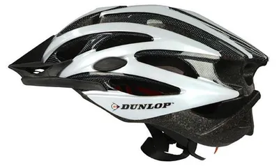 Image de Casque de vélo VTT pour homme et femme Dunlop, blanc et noir, taille L (58-61 cm)