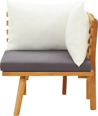 Produktbild von vidaXL Garten-Ecksofa mit Kissen Massivholz Akazie