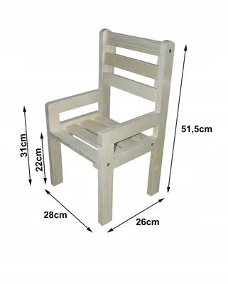 Immagine prodotto di Sedia per bambini Sedia per cameretta in legno con braccioli e schienale 28x26x52cm Per bambini e bambine