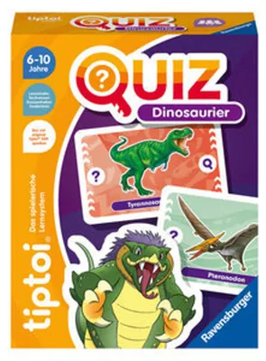Produktbild von Ravensburger tiptoi 00165 Quiz Dinosaurier, Quizspiel für Kinder ab 6 Jahren, für 1-4 Spieler