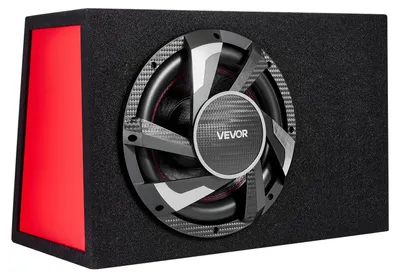 Produktbild von Subwoofer Bass Package, 305mm, 245W RMS, Complete Car Audio Subwoofer and Amp Package, with Loaded Enclosure, Built-in Amplifier, and Wiring Kit, Slim Trapezoid , Compact for Car Audio Systems