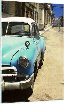 Produktbild von Bilder auf glas - Einteilig - Auto Klassiker Kuba Havanna - 70x100cm - Glasbilder - Wandbilder - Bilder - Wanddekoration aus Glas - Glas Bilder - Wandbild auf Glas - GPA70x100-1401