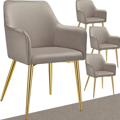 Produktbild von tectake® Armlehnstuhl Avane in Samtoptik, gepolstert 55 x 63,5 x 86,5 cm