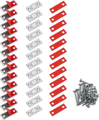 Produktbild von MODFU Türstopper mit 12er-Set aus kaltgewalztem Stahl – leicht zu montierende Magnethalter für Schranktüren, Küchenschränke und Schubladen