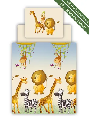 Produktbild von Kinder Bettwäsche Set, Safari