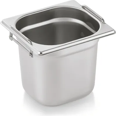 Produktbild von Gastronormbehälter / GN Behälter, GN 1/6, Serie 73, Fallgriffe, Tiefe wählbar : GN Behälter 1/6-200 mm, mit Fallgriffen Variante: GN Behälter 1/6-200 mm