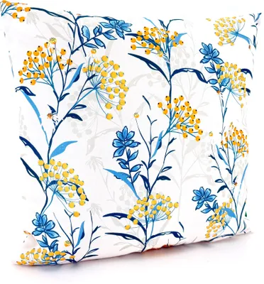 Produktbild von Heimtexland ® Outdoor Deko Kissen 45x45 wetterfest Gartenkissen mit Füllung Lounge Dekokissen wasserabweisend Outdoorkissen Gartenkissen Natur bedruckt Typ913 Beerenstrauch