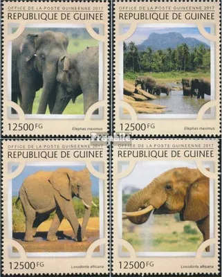 Produktbild von Briefmarken Guinea 2017 Mi 12221-12224 (kompl. Ausgabe) postfrisch Elefanten