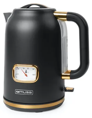 Obrázok produktu pre Muse MS-030 BC, 1,7 L, 2200 W, Čierna, Nerezová oceľ, Indikátor úrovne vody, Bezšnúrový