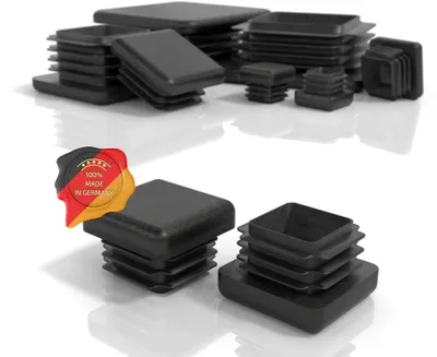 Produktbild von PD® Lamellenstopfen 18x18 mm Vierkantrohr - Endkappen Schwarz | 20 Stück